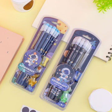 Astronaut Pencils Pack of 12 with Sharpener & Pencil Grip
