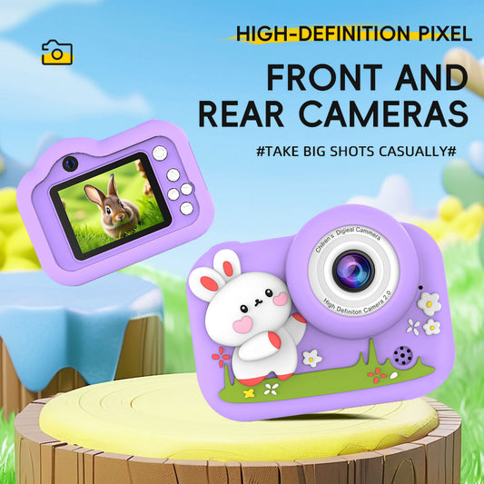 Bunny Edition Dual-Lens Children’s Digital Camera with 2.0-inch IPS Eye-Protection Screen