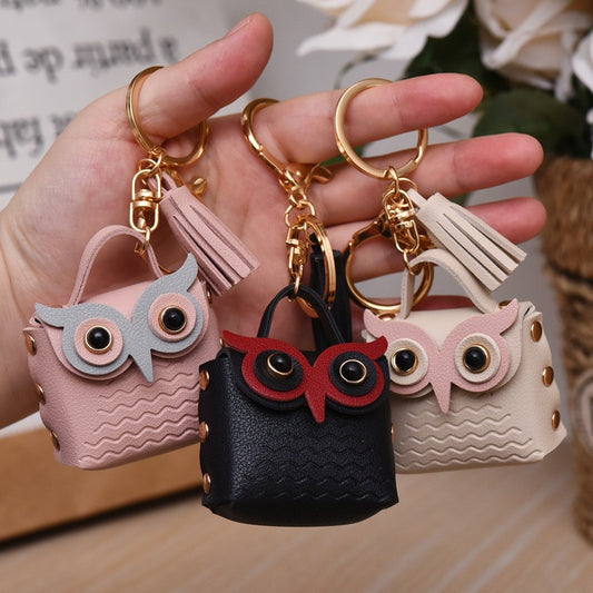 Stylish Owl Coin Pouch Keychain