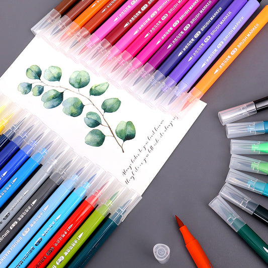 Vibrant Art 48-Color Brush Tip Sketch Markers