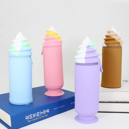 Ice-Cream Silicone Soft Zipper Pencil Case | Pouch