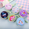 Unicorn Tin Coin Pouch | Round Mini Earphone Storage Case