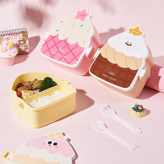 Sweet Cake Lunch Box with Cutlery