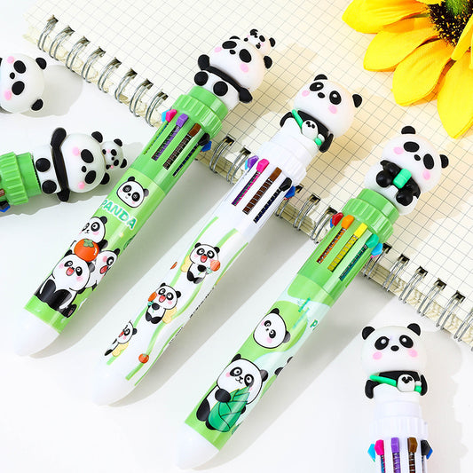 Cute Little Panda 10 in 1 Multicolor Pen