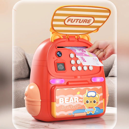 Cartoon Backpack Password Piggy Bank