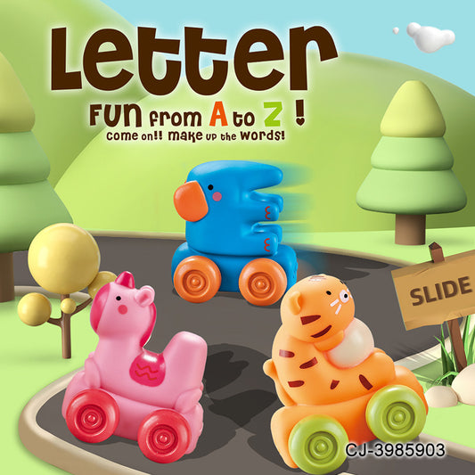 Soft Alphabet Cognitive Car Toy : A-B-C Car Ride (1 pcs Assorted)