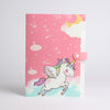 Magical Unicorn File Folder ✨ | Secure Push Lock & A4 Storage