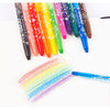 36-Color Fluorescent Rotating Crayon Set - Mess-Free & Vibrant
