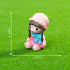 Cute Winter Girl Miniature Figurines - Set of 2