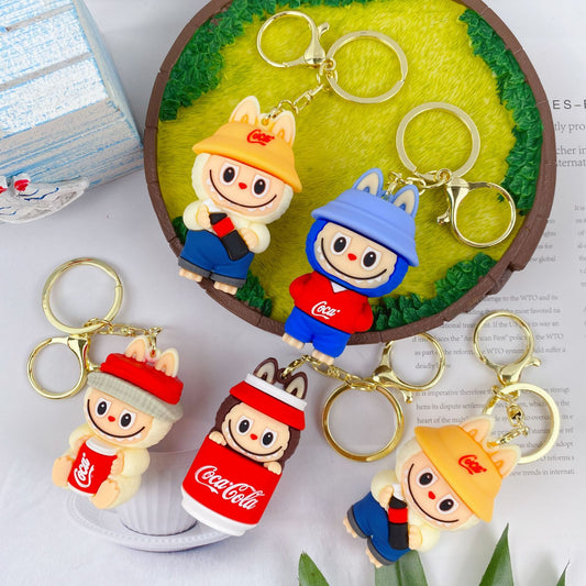 Coca-Cola Themed Cartoon Keychains