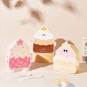 Sweet Cake Lunch Box with Cutlery