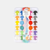 24-Color Solid Watercolor Paint Box with Brush