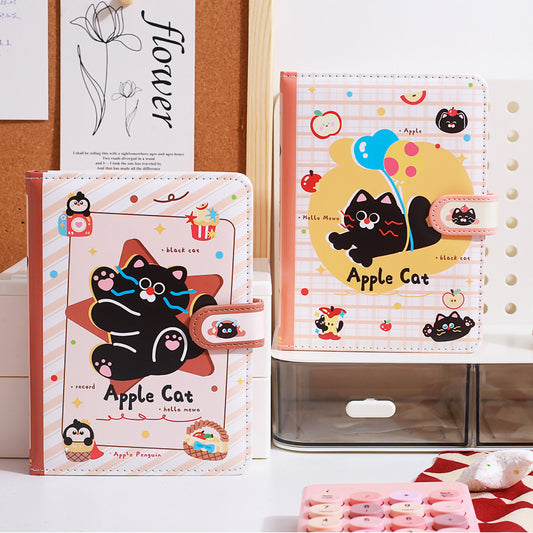 Apple Cat Magnetic Clasp Notebook