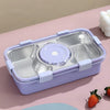 Personalized Stainless Steel 3-compartment Lunch Box with Bowl