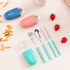 Portable Cutlery Set - Stainless Steel Spoon, Fork & Chopsticks