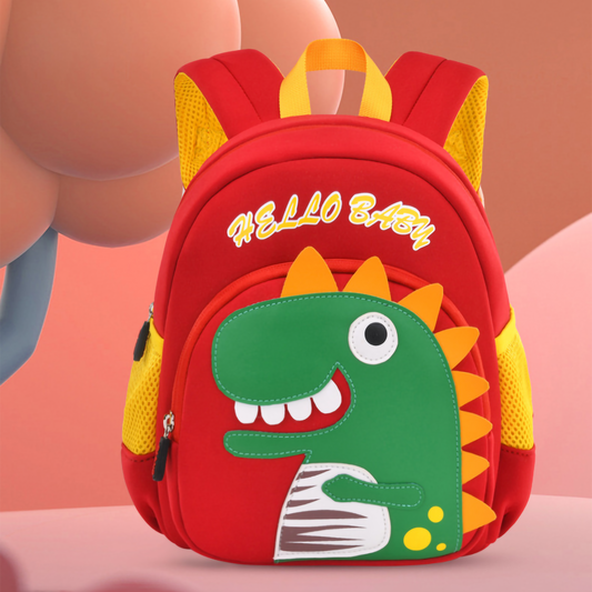Funny Dino Kids School | Anti-Lost Daycare Kids Bag with Leash