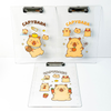 Capybara Exam Pad |Acrylic Clipboard with Ruler