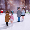 Miniature Winter Couple Figurine Set