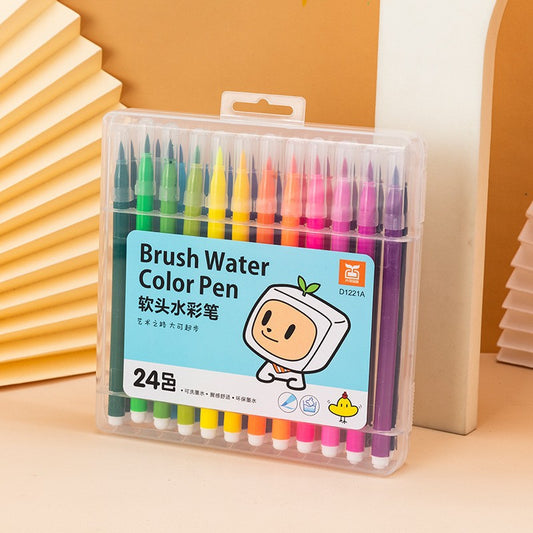 24-Color Brush Pen Sketch Markers - Perfect Artistic