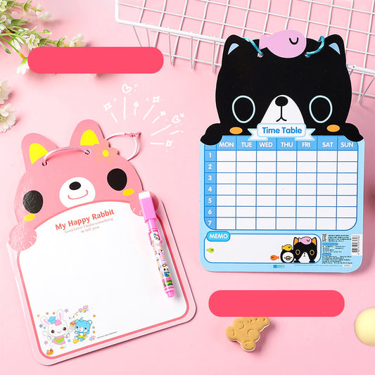 Cute Animal Shape Erasable Whiteboard and Daily Planner