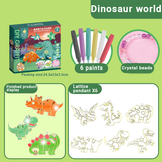 DIY Graffiti Coloring Art Kit Dinosaurs | Unicorn