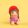Cute Winter Girl Miniature Figurines - Set of 2