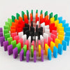 100 Piece Wooden Colored Domino Set