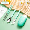 Portable Cutlery Set - Stainless Steel Spoon, Fork & Chopsticks