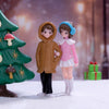 Miniature Winter Couple Figurine Set