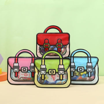 2D Comic Style Zipper Candy Pouch