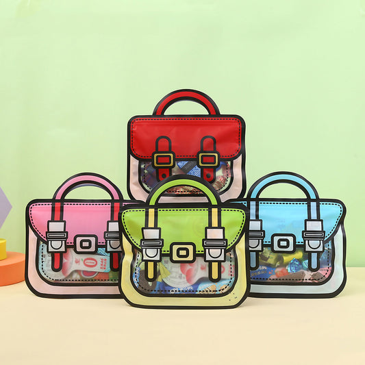 2D Comic Style Zipper Candy Pouch