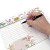 Floral Magnetic Weekly Fridge Calendar