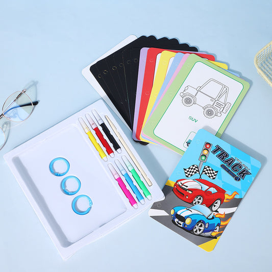 Magic Scratch & Paint Combo Book Set – 6 Watercolor Pens Inside