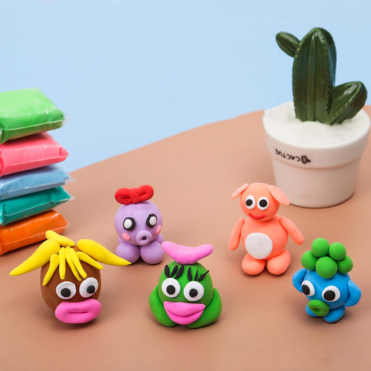 12-Color Super Light Clay Set (with Sculpting Tools)