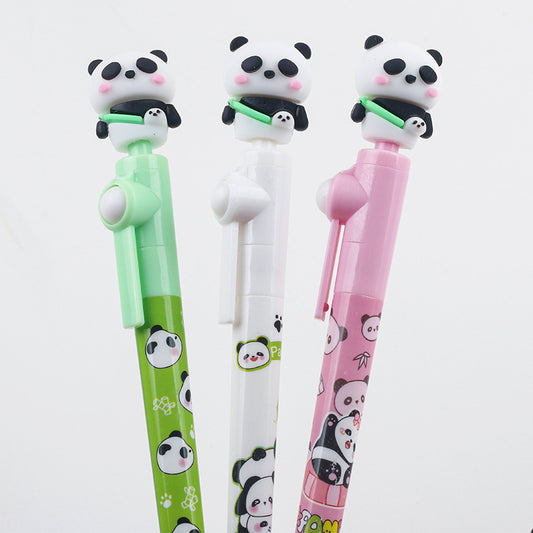 Cute 3D Panda Spinning Pen - 0.7mm Smooth Writing Pen