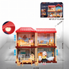 DIY Princess Warm House Playset – 91 Pcs Villa with LED Lights