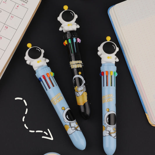 Cute space-themed multi ink pens with astronaut design