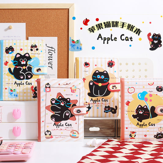 Apple Cat Magnetic Clasp Notebook