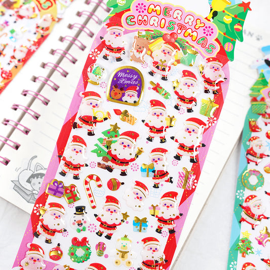 Cute Christmas stickers used on diary and phone for decoration.