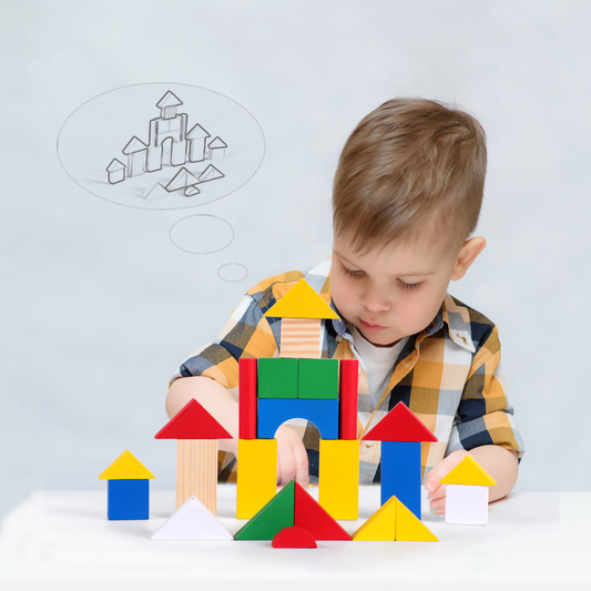 Wooden Castle Building Blocks Puzzle – Educational Construction Set