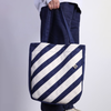 Striped Cotton Canvas Tote Bag Handbag | Tote Bag