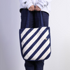 Striped Cotton Canvas Tote Bag Handbag | Tote Bag