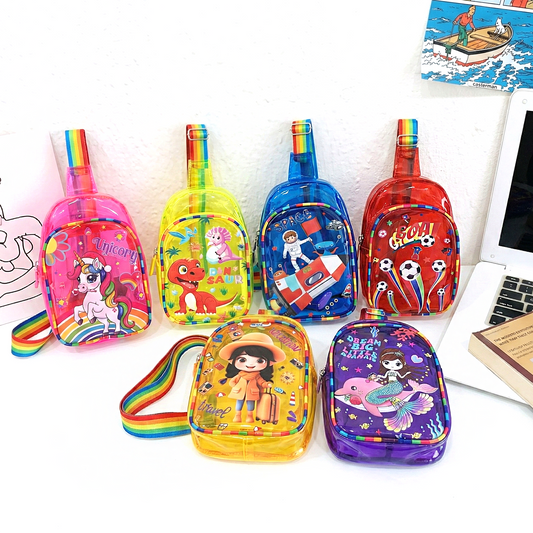 Trendy PVC Transparent Kids Sling Bag