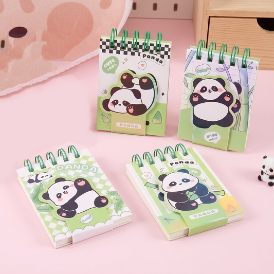 Adorable Bamboo Panda Mini Spiral Diary