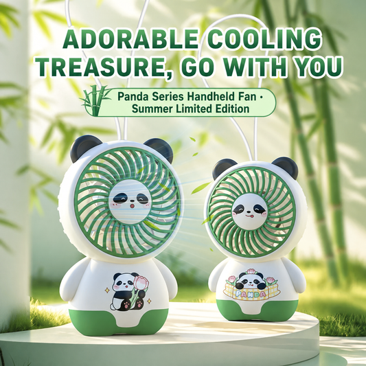 Jolly Chilly Panda Wearable Portable Fan | 3-Speed Rechargeable Mini Fan