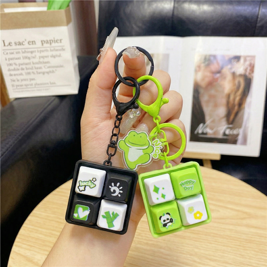 Panda Keyboard Fidget Keychain – Stress Reliever