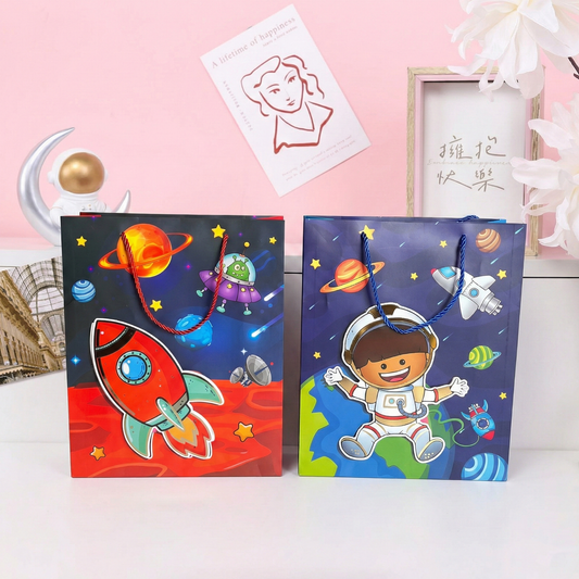 3D Space Theme Paper Bags / Party Favor Bags
