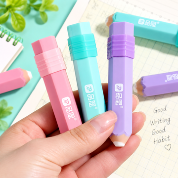 Pastel 360° Precision Pencil-Shaped Eraser Set - 3 Pcs