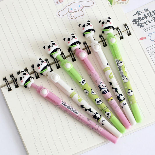 Cute 3D Panda Spinning Pen - 0.7mm Smooth Writing Pen