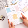 Aesthetic Pastel To-Do List Daily Planner Spiral Notepad